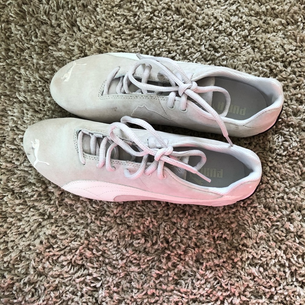 Grey puma sneakers